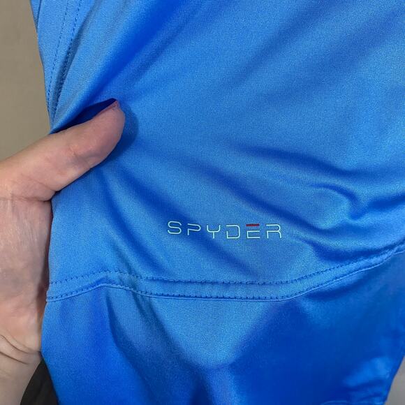 Spyder Short Sleeve Hooded Lightweight Light Blue Short Athleisure Dress Sz XL - Picture 3 of 8